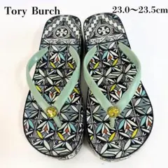 Tory Burch トリーバーチ 厚底サンダル 幾何学柄 23.0～23.5のサムネイル