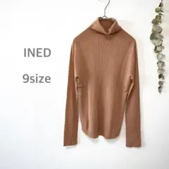 イネド　タートルネック　ニット　長袖　スモークピンク　トップス　レディース　9号
