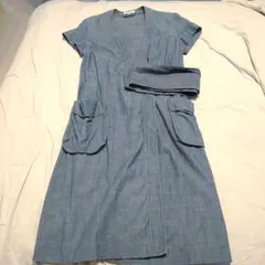 A.P.C. 半袖 ラップワンピース ひざ丈 インディゴのサムネイル