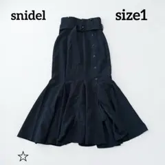 SNIDEL スナイデル ハイウエストマーメイドスカート ブラック 1