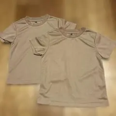 ヒラキ　茶色　無印Tシャツ　100、110 2枚のサムネイル