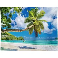 ビーチ タペストリー 海 南国 風景 ウォールアート 壁飾 リゾート イラスト