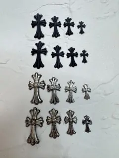 ネイルパーツ クロス 十字架 メタル ブラックセット 韓国ネイル デコパーツ