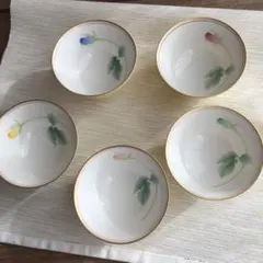 有田焼香蘭社ブライトローズ 黄色 バラ薔薇 お湯呑み5客セット未使用品