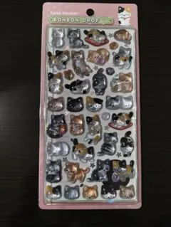 【正規品】 ボンボンドロップシール 和柄 猫 ネコ