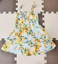 新品baby GAP フラワープリント ノースリーブワンピース 4歳用