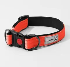 新品　二重ロック式首輪　オレンジ蛍光色　Sサイズ　小型犬　中型犬のサムネイル