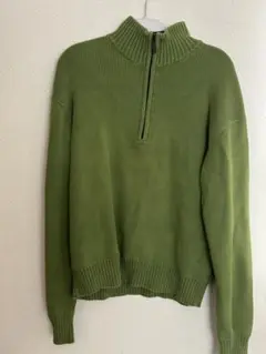 marc ecko ドライバーズニット ニット グリーン ハーフジップ 美品
