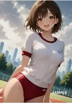 【美人美女】AIグラビア写真 体操服コーデ❤︎美少女❤︎【L版サイズ】
