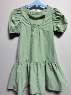 green label relaxing ライトグリーン 半袖ワンピース　110