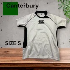 e2084☆Canterbury ラガーシャツ サイズS ホワイト/ブラックのサムネイル