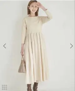 値下げ‼️【ROPÉ PICNIC】RENU/ニットドッキングワンピース　40