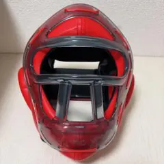 ISAMI イサミ ボクシング ヘッドギア フェイスガード 赤 キッズ M