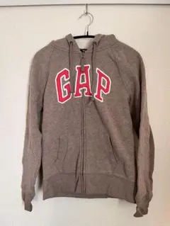 GAP フロントジッパー パーカー ブラウン