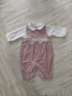 ベビー用 ロンパース ピンク×ホワイトのサムネイル