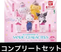 サンリオキャラクターズミニチュアチャーム　ライブキャラクターガチャ　コンプリート