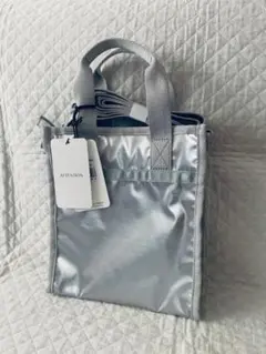 タグ付きレスポートサックMINI N/S TOTE フロストシルバーシャイン