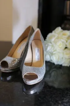 jimmychoo グリッターパンプス ウェディングシューズ/最終価格