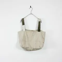 リネン調パッチワークトートバッグ マルシェバッグ エコバッグ