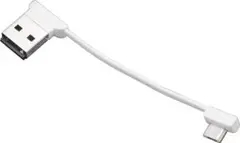 オーディオファン microUSB 短い ケーブル L字 L字型DC