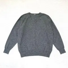 コカ　ウールタッチVネックニット(M)ストレッチ　オフィスカジュアル　大人女子