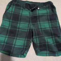 Columbia フリースショートパンツ グリーン・ブラックチェック