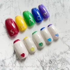 推し活 ライブ カラフル 現品 サイズオーダー 黄 紫 赤 緑 青 5色 ハート