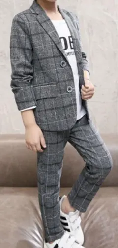 キッズ スーツ セットアップ チェック 150