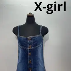 X-girl エックスガール デニムミニオールインワン