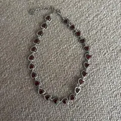 ハートレイヤードネックレス BEAMS 赤