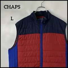 ダウンベスト　CHAPSチャップスラルフローレン　赤レッド青ブルー　無地シンプル