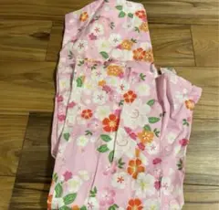 花柄ピンク着物 110cm 綿100%
