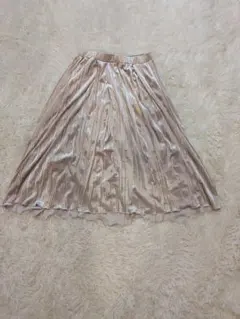 ミッシェルクラン ベージュ プリーツスカート サイズ38 M