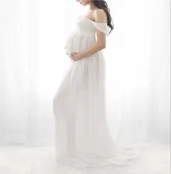 マタニティドレス/マタニティフォト　ホワイト