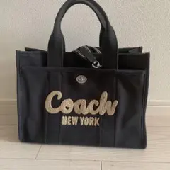 Coachキャンバストートバッグ 黒
