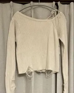 kastane ダメージリブニットプルオーバー