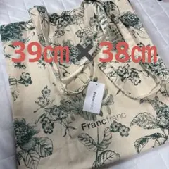 【新品】Francfranc ロゴ トートバッグ フラワー ブラックのサムネイル