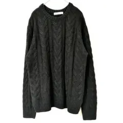 VICCESS ブラック ケーブルニット M 長袖セーター