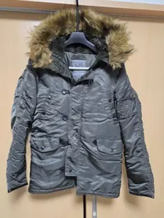 JournalStandard×ALPHAファー付オリーブミリタリージャケット