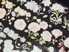 切売 523★ 海外 マスキングテープ マステ PET 装飾 花 贝壳光