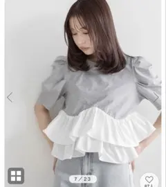 RANDA タフタフリルペプラムTシャツのサムネイル