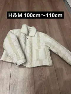 H＆Mアイボリー キルティングダウンコート