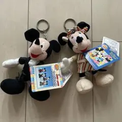 2001 アンティークスタイル ぬいぐるみ ミッキー ミニー グーフィー