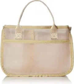 【限定割引】バッグインバッグ メッシュ　軽量　大容量　インナーバッグ　ベージュ