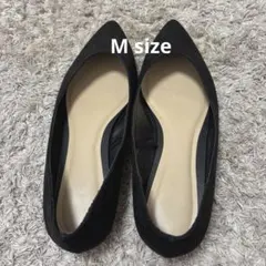 GU 黒 スエード ポインテッドトゥパンプス【M】