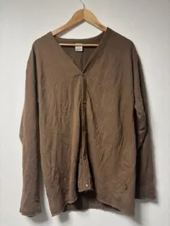 00s WOOLRICH ブラウン カーディガン 薄手