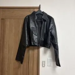 clette クレット　ショート丈レザージャケット　ブラック　3Lのサムネイル