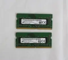 DDR4-2666V 8GB x2枚 Micron【動作確認済品】ノートPC用