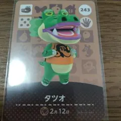 あつまれどうぶつの森　amiiboカード　タツオ