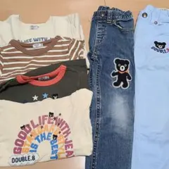 お得セット！ミキハウスダブルビー☆男の子110cm上下セット